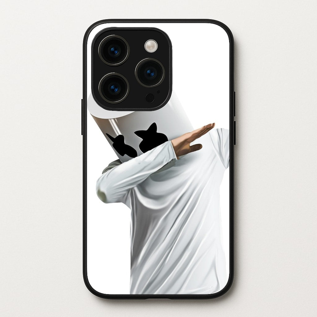 White Helmet DJ Dab  - Marshmello Phone Case for iPhone 14 Pro