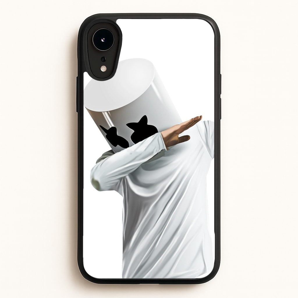 White Helmet DJ Dab  - Marshmello Phone Case for iPhone XR
