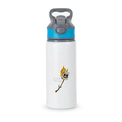 Stay Mello White Helmet DJw - White Helmet DJ Active Water Bottle - Blue