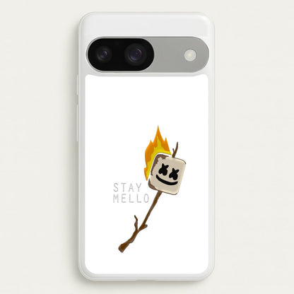 Stay Mello White Helmet DJw - White Helmet DJ  - Marshmello Phone Case for Google Pixel 9 / 9 Pro