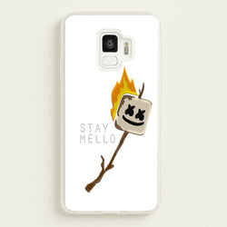 Stay Mello White Helmet DJw - White Helmet DJ  - Marshmello Phone Case for Galaxy S9