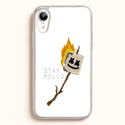 Stay Mello White Helmet DJw - White Helmet DJ  - Marshmello Phone Case for iPhone XR