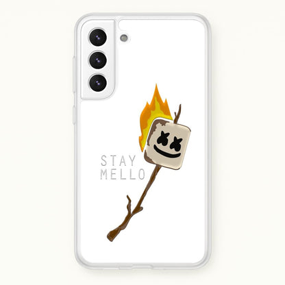 Stay Mello White Helmet DJw - White Helmet DJ  - Marshmello Phone Case for Galaxy S22