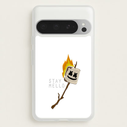 Stay Mello White Helmet DJw - White Helmet DJ  - Marshmello Phone Case for Google Pixel 9 Pro XL