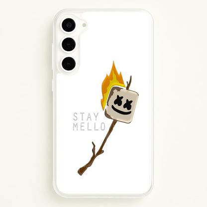 Stay Mello White Helmet DJw - White Helmet DJ  - Marshmello Phone Case for Galaxy S23 Plus