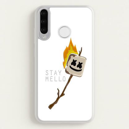 Stay Mello White Helmet DJw - White Helmet DJ  - Marshmello Phone Case for Huawei P30 Lite