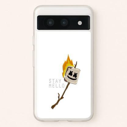 Stay Mello White Helmet DJw - White Helmet DJ  - Marshmello Phone Case for Google Pixel 8a