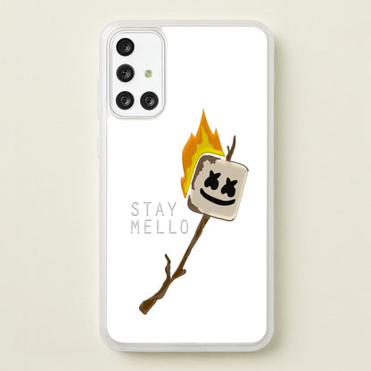 Stay Mello White Helmet DJw - White Helmet DJ  - Marshmello Phone Case for Galaxy A71