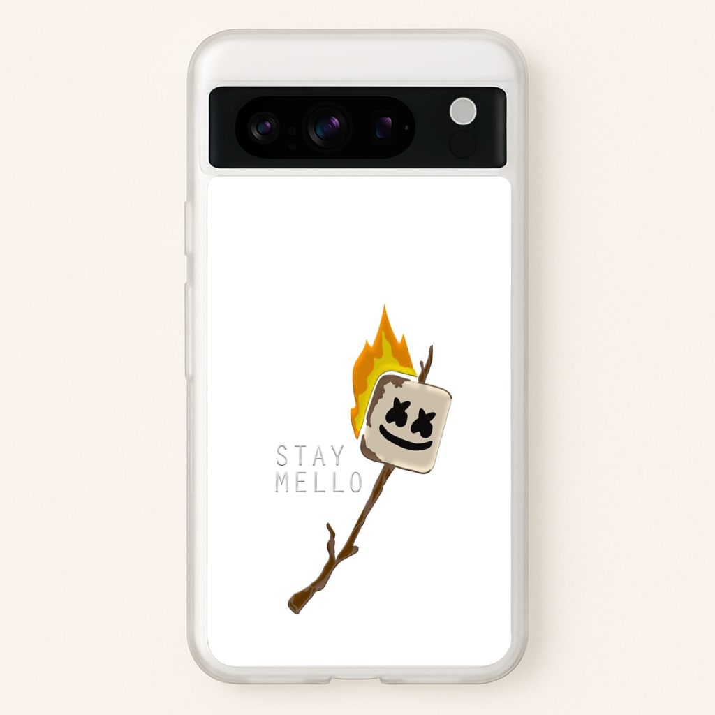 Stay Mello White Helmet DJw - White Helmet DJ  - Marshmello Phone Case for Google Pixel 8 Pro