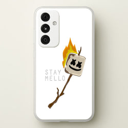 Stay Mello White Helmet DJw - White Helmet DJ  - Marshmello Phone Case for Galaxy A35