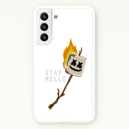 Stay Mello White Helmet DJw - White Helmet DJ  - Marshmello Phone Case for Galaxy S22 Plus