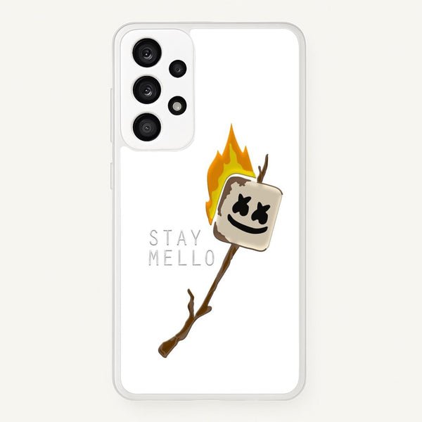 Stay Mello White Helmet DJw - White Helmet DJ  - Marshmello Phone Case for Galaxy A33