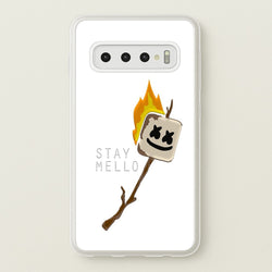 Stay Mello White Helmet DJw - White Helmet DJ  - Marshmello Phone Case for Galaxy S10