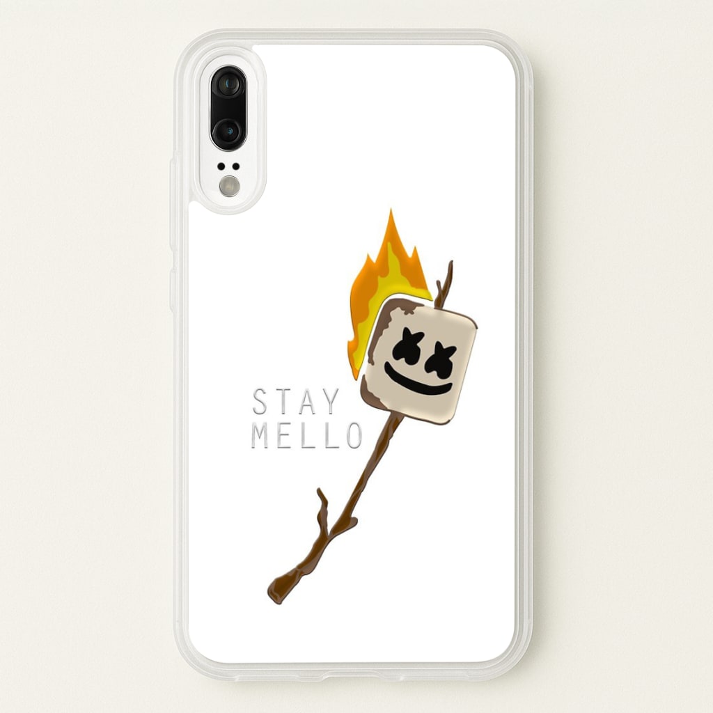 Stay Mello White Helmet DJw - White Helmet DJ  - Marshmello Phone Case for Huawei P20