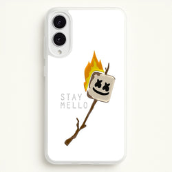Stay Mello White Helmet DJw - White Helmet DJ  - Marshmello Phone Case for Galaxy S25 Edge