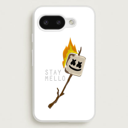 Stay Mello White Helmet DJw - White Helmet DJ  - Marshmello Phone Case for Google Pixel 9a