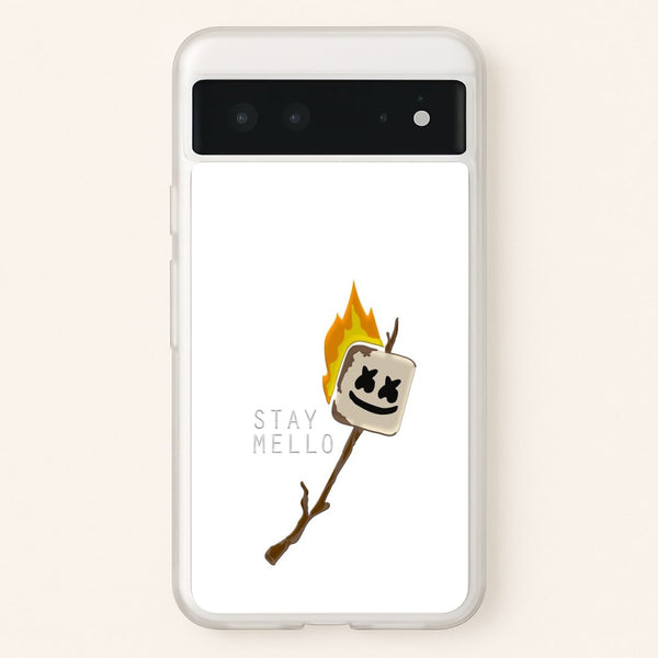 Stay Mello White Helmet DJw - White Helmet DJ  - Marshmello Phone Case for Google Pixel 6