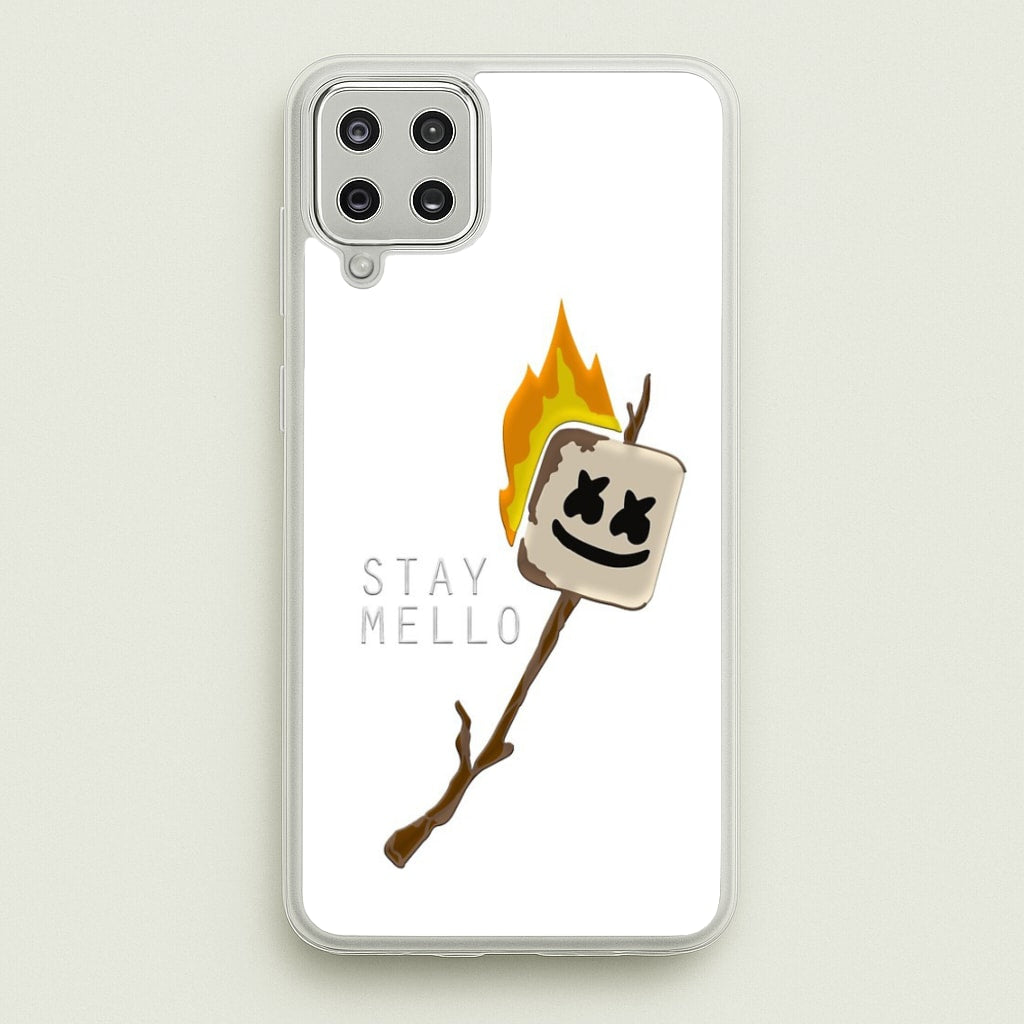 Stay Mello White Helmet DJw - White Helmet DJ  - Marshmello Phone Case for Galaxy A12