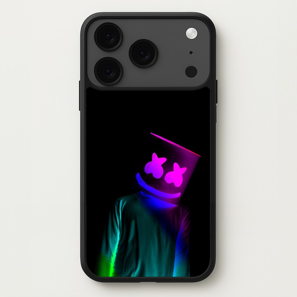 White Helmet DJ In Lights Phone Case