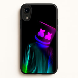 White Helmet DJ In Lights  - Marshmello Phone Case for iPhone XR