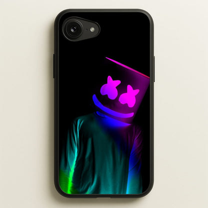 White Helmet DJ In Lights  - Marshmello Phone Case for iPhone 16e