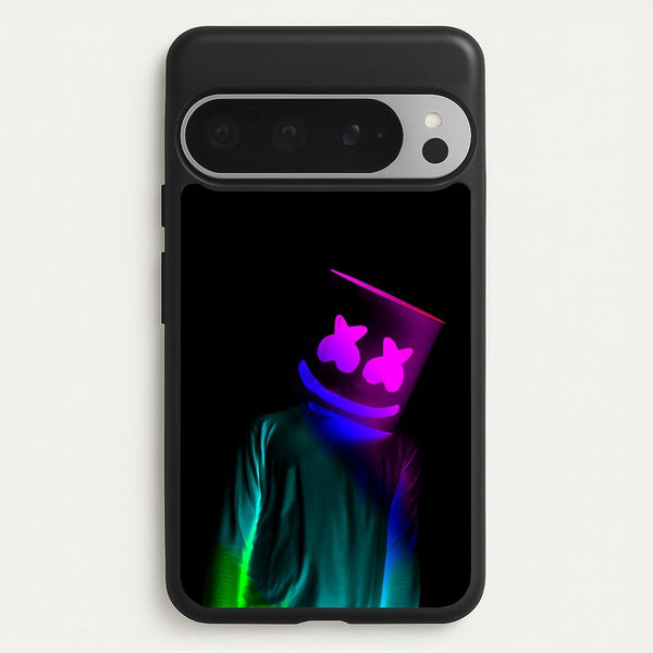 White Helmet DJ In Lights  - Marshmello Phone Case for Google Pixel 9 Pro XL