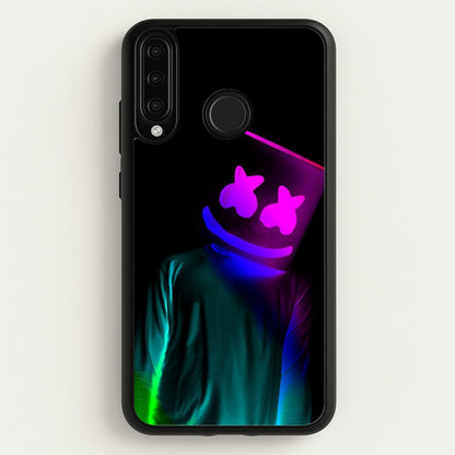 White Helmet DJ In Lights  - Marshmello Phone Case for Huawei P30 Lite