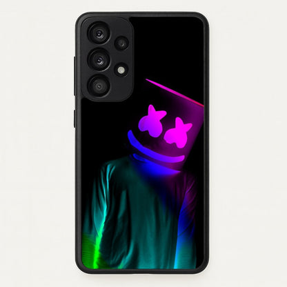 White Helmet DJ In Lights  - Marshmello Phone Case for Galaxy A33
