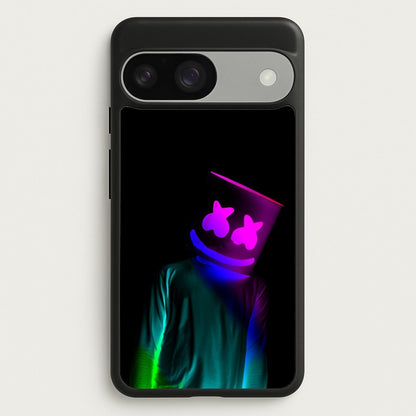 White Helmet DJ In Lights  - Marshmello Phone Case for Google Pixel 9 / 9 Pro