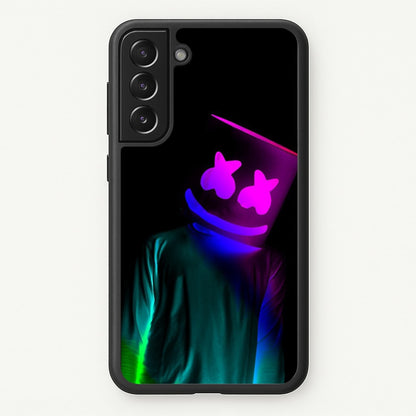 White Helmet DJ In Lights  - Marshmello Phone Case for Galaxy S21 Plus