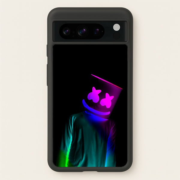 White Helmet DJ In Lights  - Marshmello Phone Case for Google Pixel 8 Pro