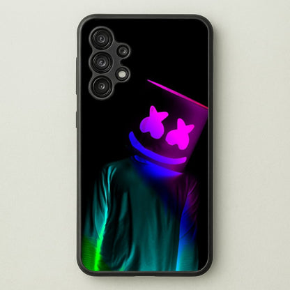White Helmet DJ In Lights  - Marshmello Phone Case for Galaxy A13