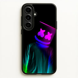 White Helmet DJ In Lights  - Marshmello Phone Case for Galaxy A56