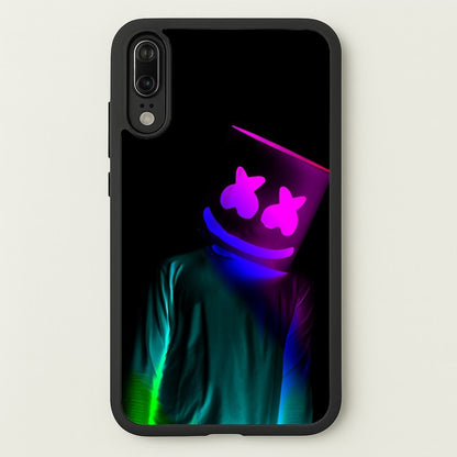 White Helmet DJ In Lights  - Marshmello Phone Case for Huawei P20