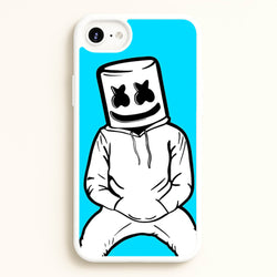 Blue White Helmet DJ  - Marshmello Phone Case for iPhone 6 / 7 / 8 / SE
