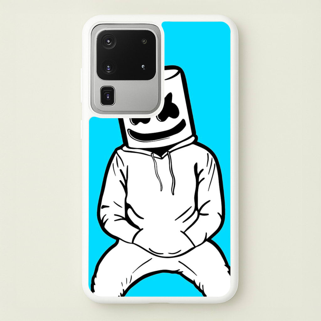 Blue White Helmet DJ  - Marshmello Phone Case for Galaxy S20 Ultra