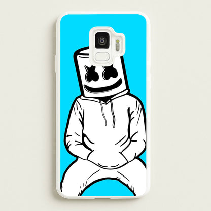 Blue White Helmet DJ  - Marshmello Phone Case for Galaxy S9