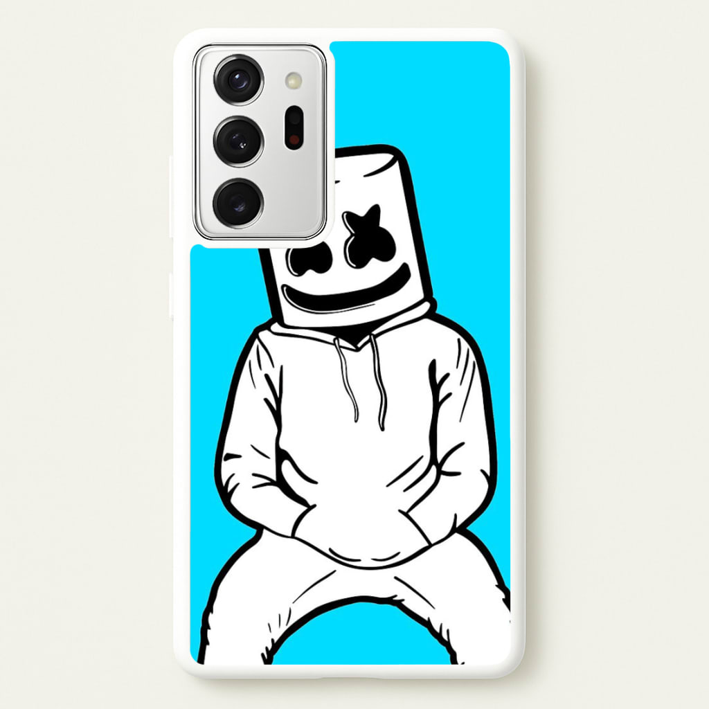 Blue White Helmet DJ  - Marshmello Phone Case for Galaxy Note 20 Ultra