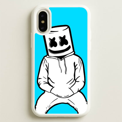 Blue White Helmet DJ  - Marshmello Phone Case for iPhone X / XS