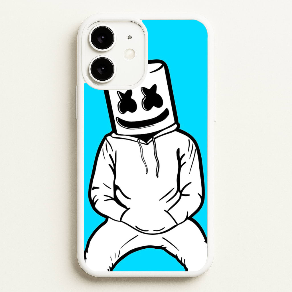 Blue White Helmet DJ  - Marshmello Phone Case for iPhone 11