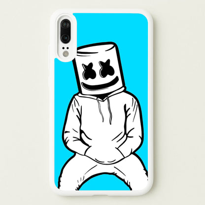 Blue White Helmet DJ  - Marshmello Phone Case for Huawei P20