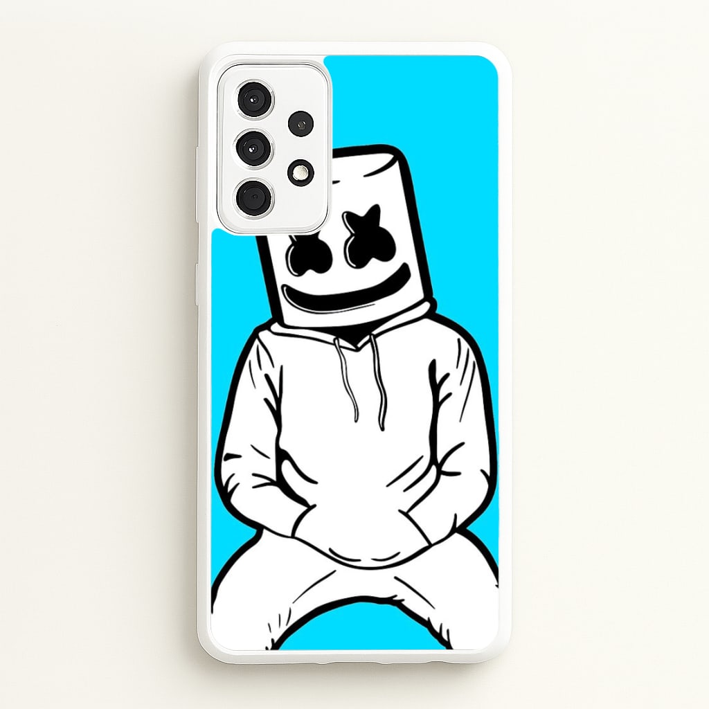 Blue White Helmet DJ  - Marshmello Phone Case for Galaxy A52 / A52s