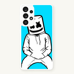 Blue White Helmet DJ  - Marshmello Phone Case for Galaxy A53