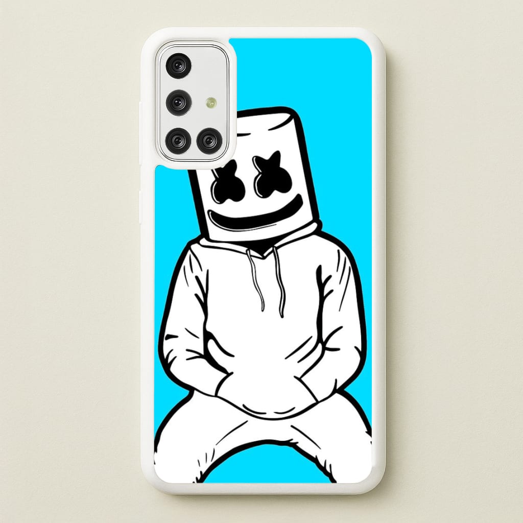 Blue White Helmet DJ  - Marshmello Phone Case for Galaxy A71