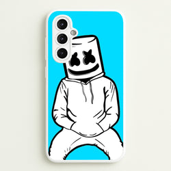 Blue White Helmet DJ  - Marshmello Phone Case for Galaxy A14