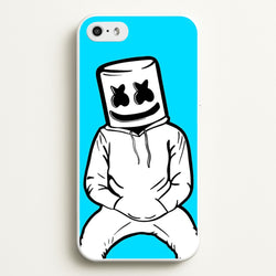Blue White Helmet DJ  - Marshmello Phone Case for iPhone 5 / 5s / SE 2016