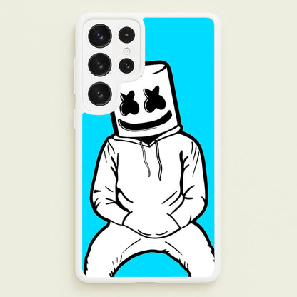 Blue White Helmet DJ  - Marshmello Phone Case for Galaxy S22 Ultra
