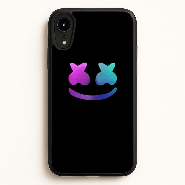 Black White Helmet DJ  - Marshmello Phone Case for iPhone XR