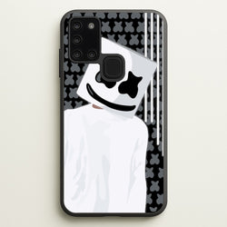 Stars And Stripes - White Helmet DJ  - Marshmello Phone Case for Galaxy A21s