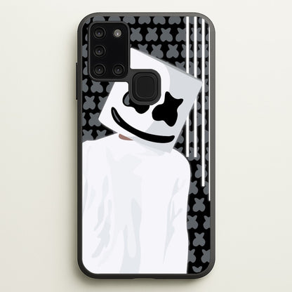 Stars And Stripes - White Helmet DJ  - Marshmello Phone Case for Galaxy A21s